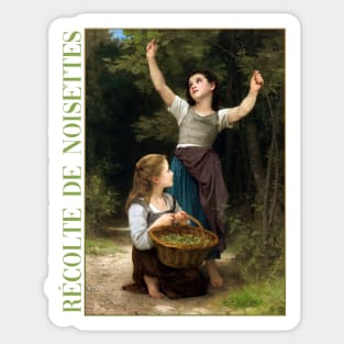 Hazelnut Harvest by Bouguereau Sticker